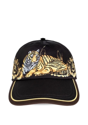 Versace tiger baroque-print cap - Black