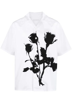 Prada floral-print cotton-poplin shirt - White