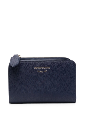 Emporio Armani logo-debossed wallet - Blue