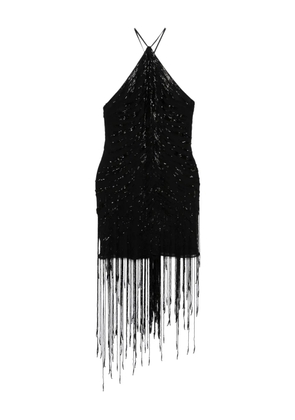 Amen fringed halterneck dress - Black