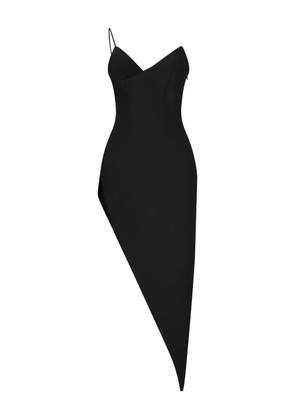 David Koma asymmetric mini dress - Black