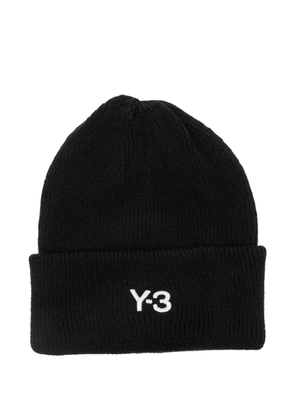 Y-3 logo-embroidered beanie - Black