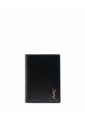 Saint Laurent logo plaque billfold cardholder - Black