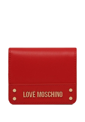 Love Moschino logo-plaque wallet - Red
