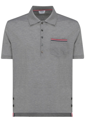 Thom Browne RWB stripe polo shirt - Grey