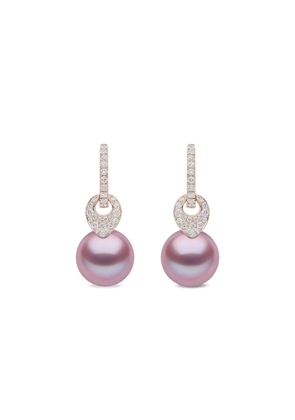 Yoko London 18K rose gold Jazz pearl and diamonds earrings - Pink