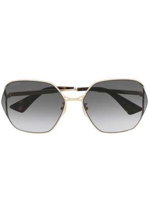 Gucci Eyewear oval-frame sunglasses - Gold
