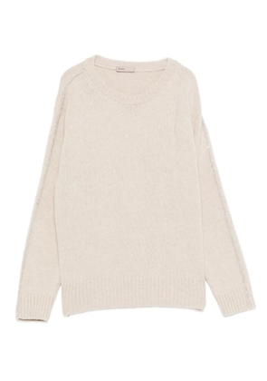 Herno embellished crew-neck sweater - Neutrals