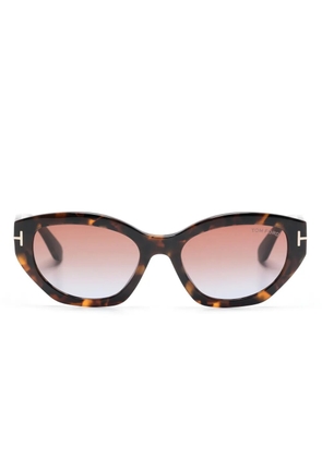 TOM FORD Eyewear tortoiseshell cat-eye frame sunglasses - Brown