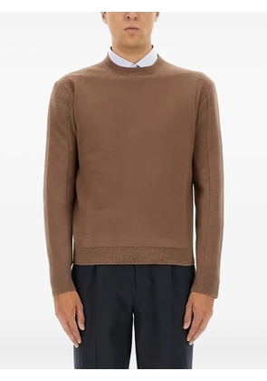 Zegna crewneck knitwear - Brown