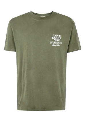 Family First text-print T-shirt - Green