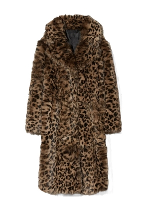 Nili Lotan leopard-print fur coat - Brown