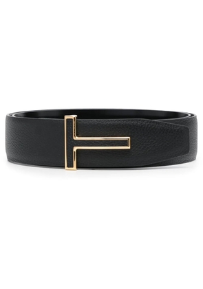 TOM FORD logo-buckle leather belt - Black