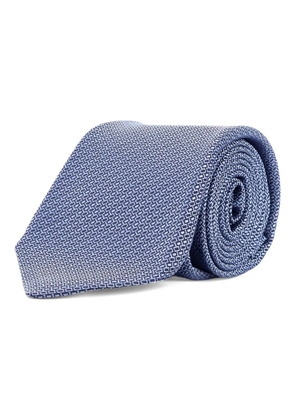 Kiton patterned tie - Blue