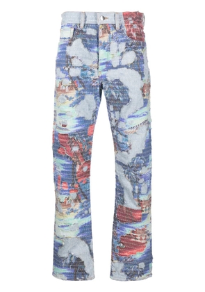 AMIRI Aloha Boro straight-leg jeans - Blue