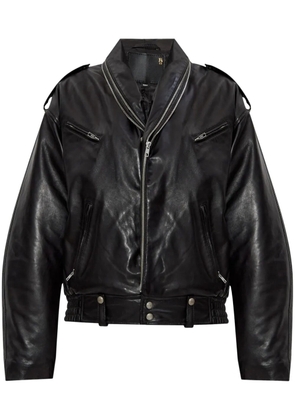 R13 Motorcycle zip-collar jacket - Black