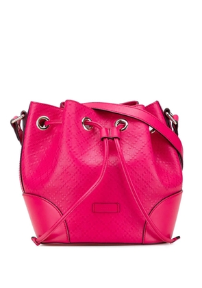 Gucci Pre-Owned 2016-2025 Diamante Leather Bright bucket bag - Pink