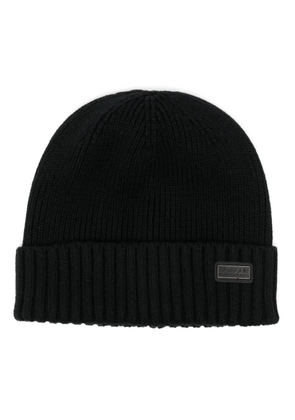 Barbour International ribbed knit beanies - Black