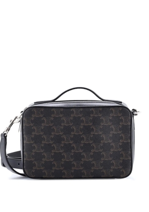 Celine Pre-Owned Messenger Box Bag Triomphe Coated Canvas crossbody bag - Black