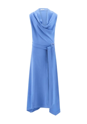 Ferragamo cowl-neck asymmetric dress - Blue