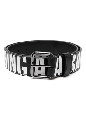 A BATHING APE® logo-print leather belt - Black