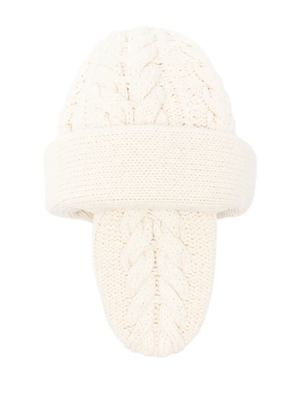 Duran Lantink cable-knit beanie - Neutrals