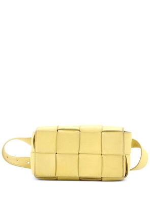 Bottega Veneta Pre-Owned Cassette Maxi Intrecciato Leather belt bag - Yellow