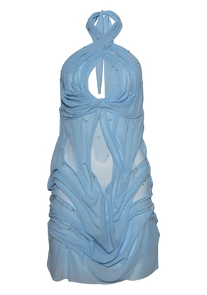 Di Petsa hand-draped mini dress - Blue