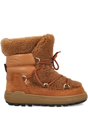 BOGNER shearling leather ankle boots - Brown