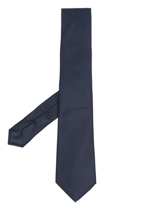 Giorgio Armani silk plain tie - Blue
