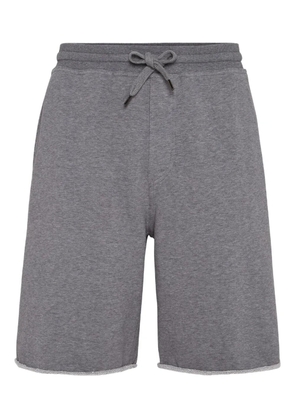 Brunello Cucinelli cotton track shorts - Grey