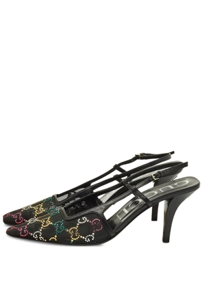 Gucci Pre-Owned GG-motif slingback pumps - Black