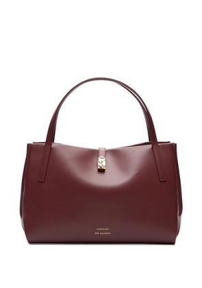 Loulou logo-print leather shoulder bag - Red