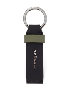 Kiton logo-detailing keyring - Black