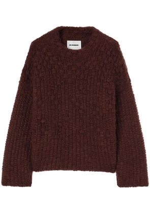 Jil Sander chunky-knit mock-neck jumper - Brown