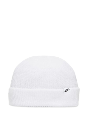 Nike Terra ribbed beanie hat - White