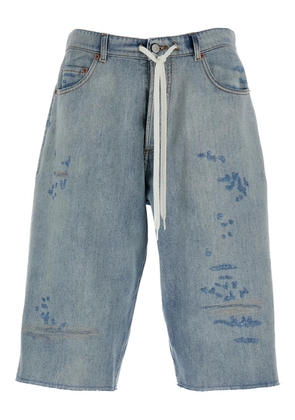 MM6 Maison Margiela logo-patch bermuda shorts - Blue