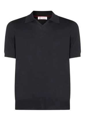 Brunello Cucinelli V-neck short-sleeve top - Blue