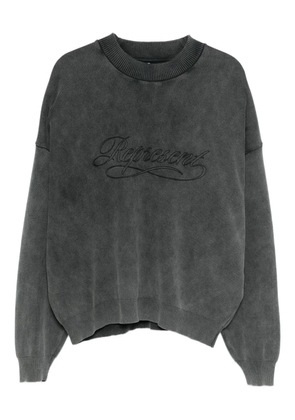 Represent logo-embroidered sweatshirt - Grey