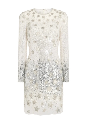 Jenny Packham Alexis star sequin embellished mini dress - Silver
