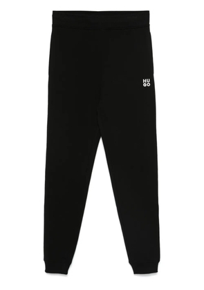 HUGO logo-embroidered cotton track pants - Black