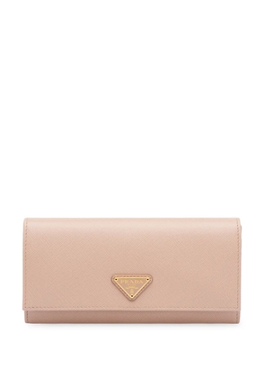Prada saffiano logo wallet - Pink