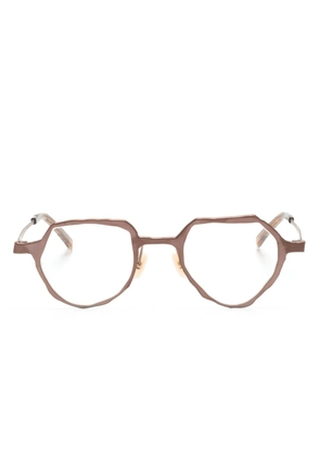 MASAHIROMARUYAMA MM-0085 geometric-frame glasses - Brown