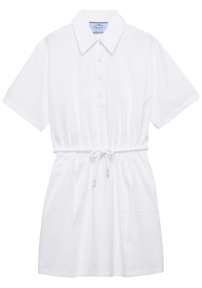 Prada poplin mini dress - White