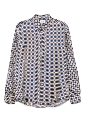 ASPESI geometric-print silk shirt - Blue