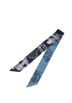 Hermès Pre-Owned 2025 Brides de Gala en Fleurs Silk Twilly Scarf scarves - Blue