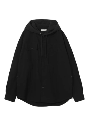 Undercover hooded zip-front shirt - Black
