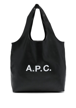 A.P.C. Ninon logo-print tote bag - Black