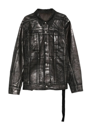 Rick Owens DRKSHDW Jumbo metallic-effect denim jacket - Black