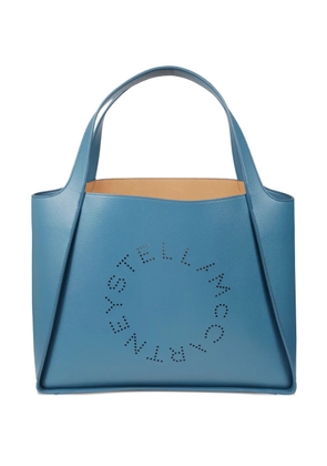 Stella McCartney perforated-logo tote bag - Blue